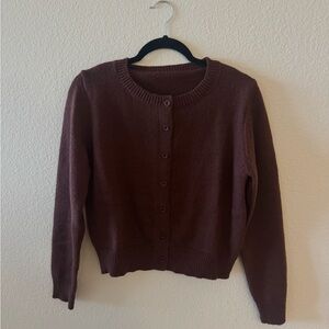 Brown Cardigan Sweater Size Small